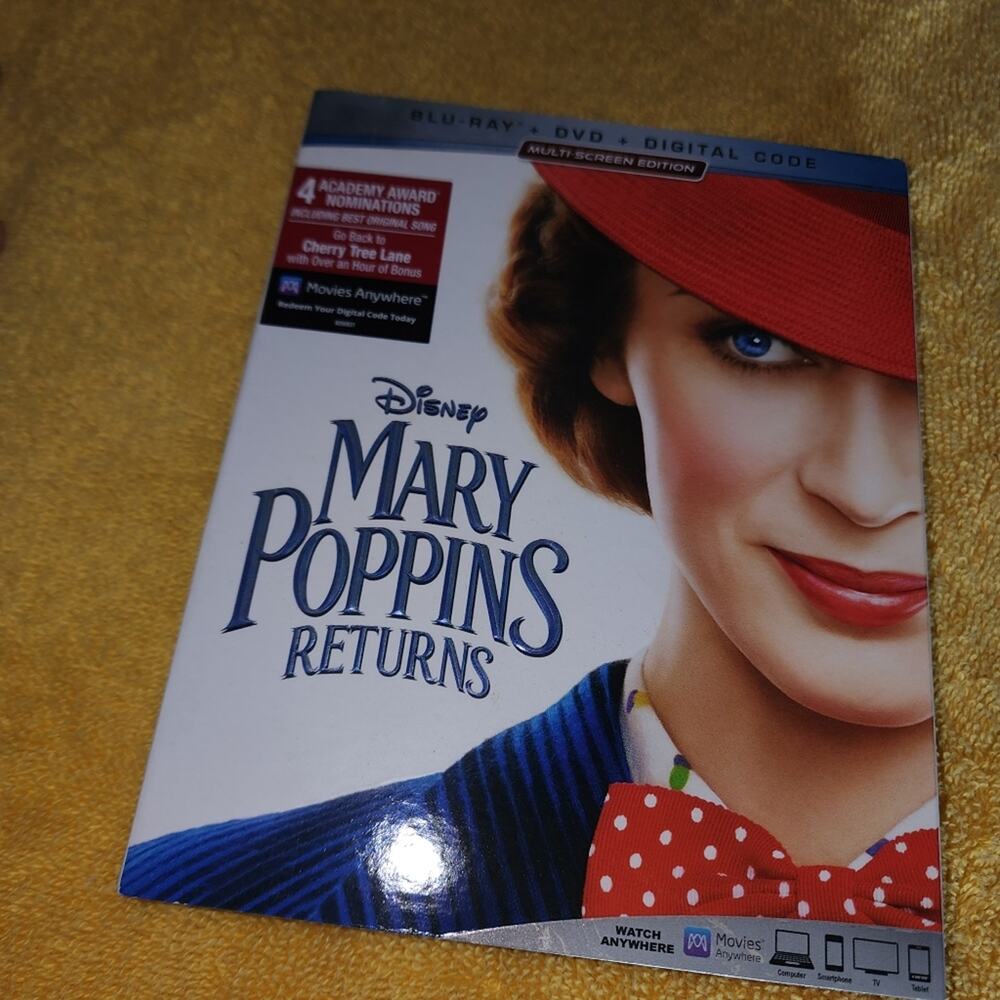 DISNEY NEW SEALED BLU RAY MARY POPPINS RETURNS DVD